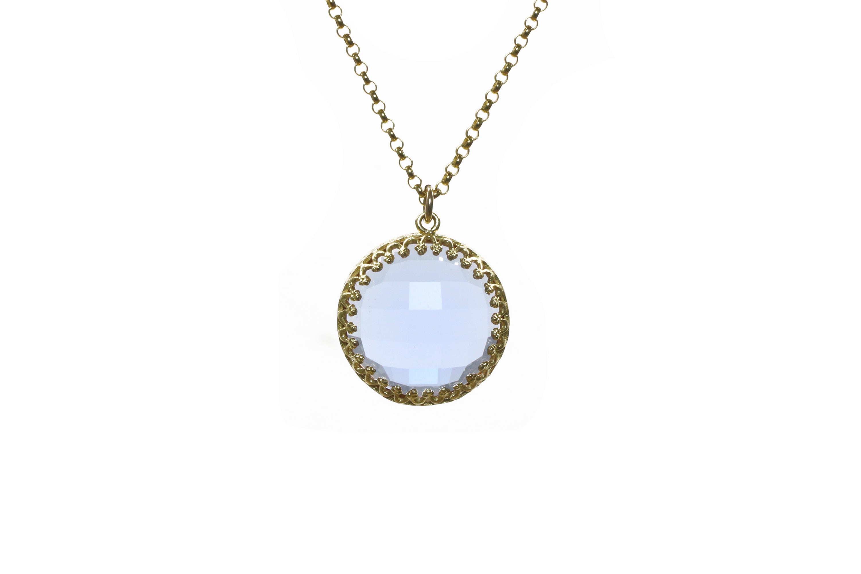 Sleek Gold Blue Tanzanite Necklace necklaces Anemone Jewelry