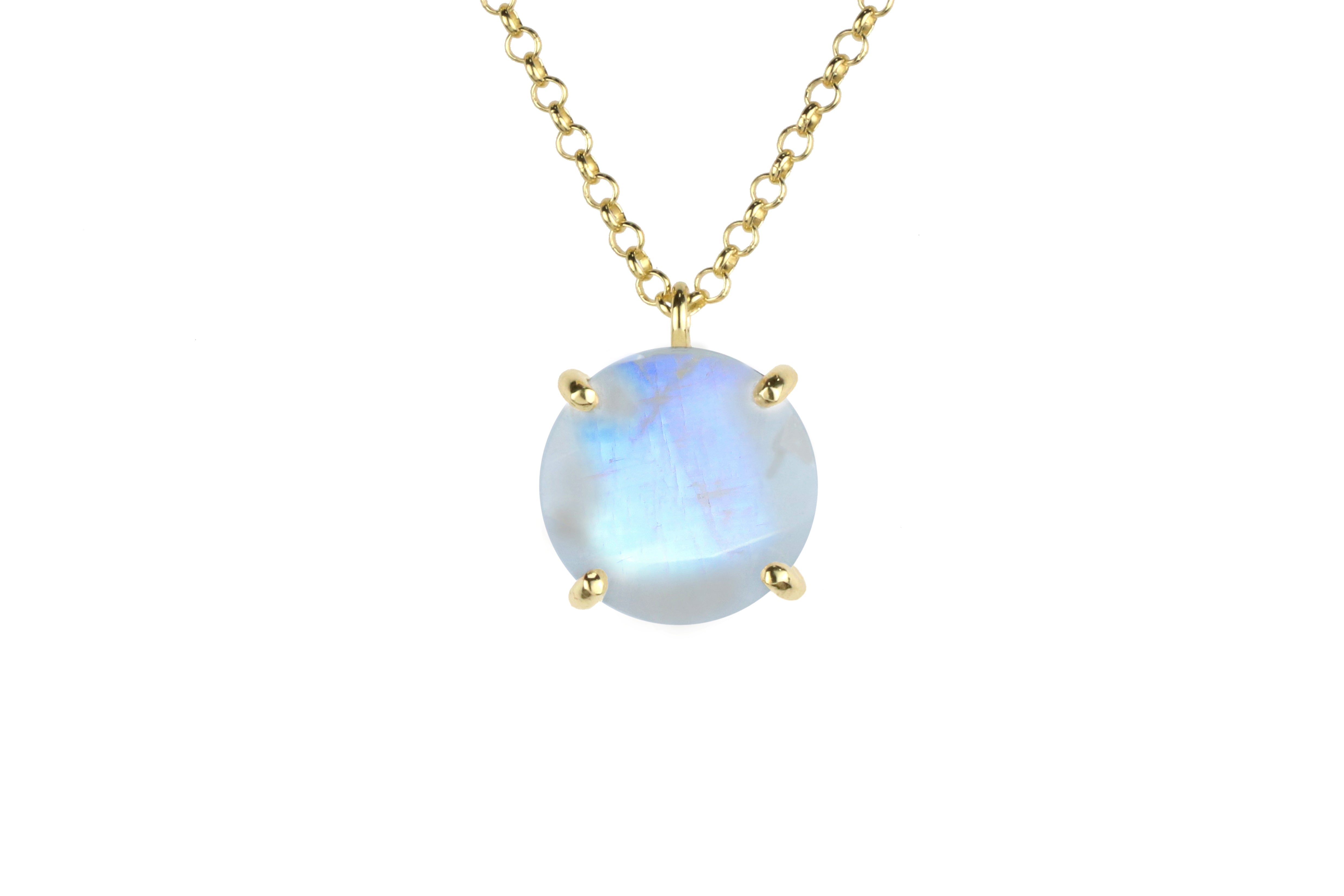 Sterling Silver Moonstone Necklace necklaces Anemone Jewelry