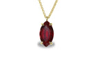 Marquise Garnet Pendant Necklace in 14k Gold Filled Anemone Jewelry