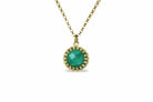 Round Malachite 14k Gold Filled Necklace necklaces Anemone Jewelry
