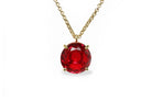 Round Ruby 14k Gold Necklace necklaces Anemone Jewelry