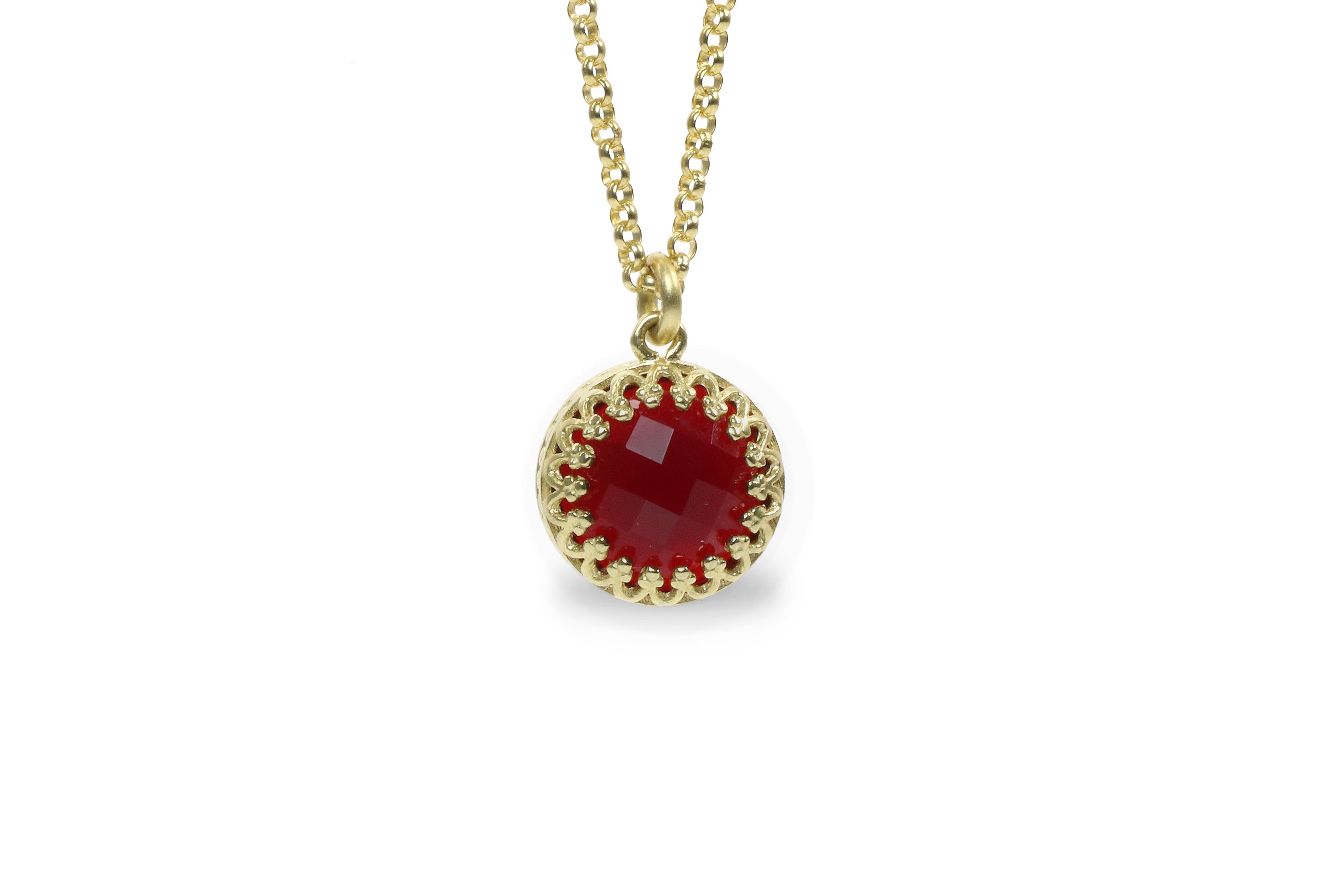 14k Rose Gold Garnet Necklace necklaces Anemone Jewelry