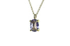 Delicate Oval Amethyst Gold Necklace necklaces Anemone Unique