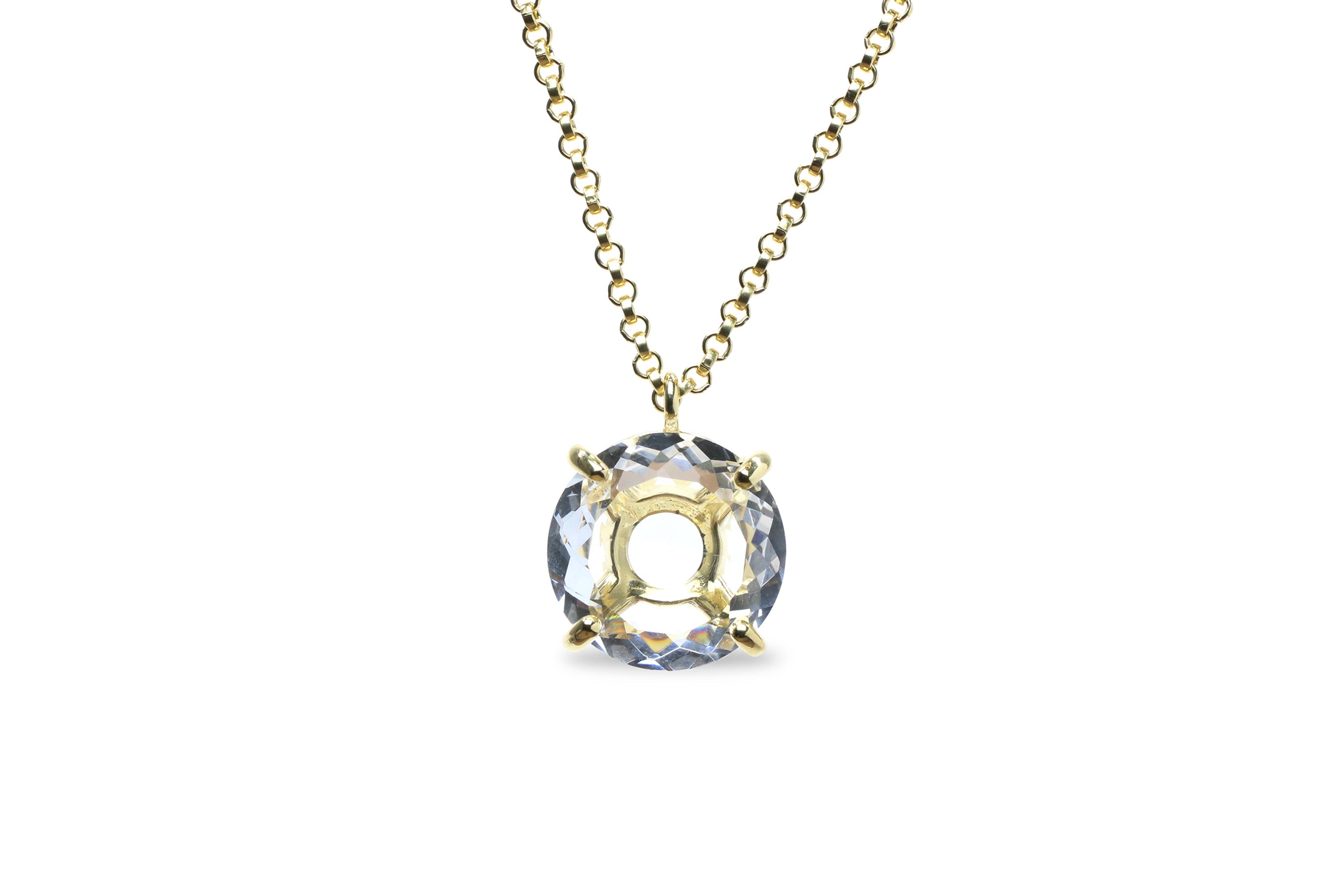 Lustrous Round Quartz Necklace necklaces Anemone Jewelry