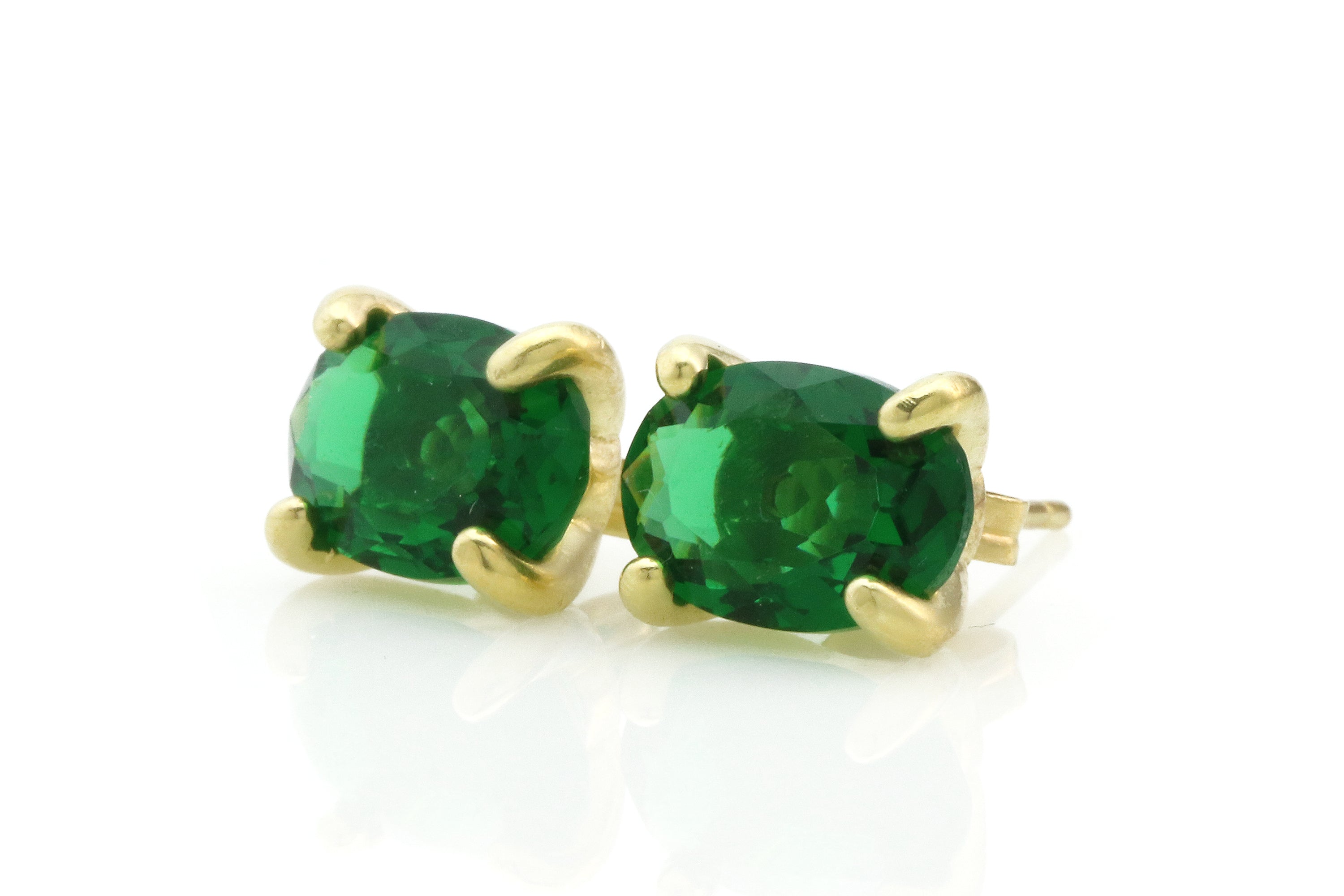 Stunning Oval Emerald Gold Filled Earrings Earrings Anemone Unique