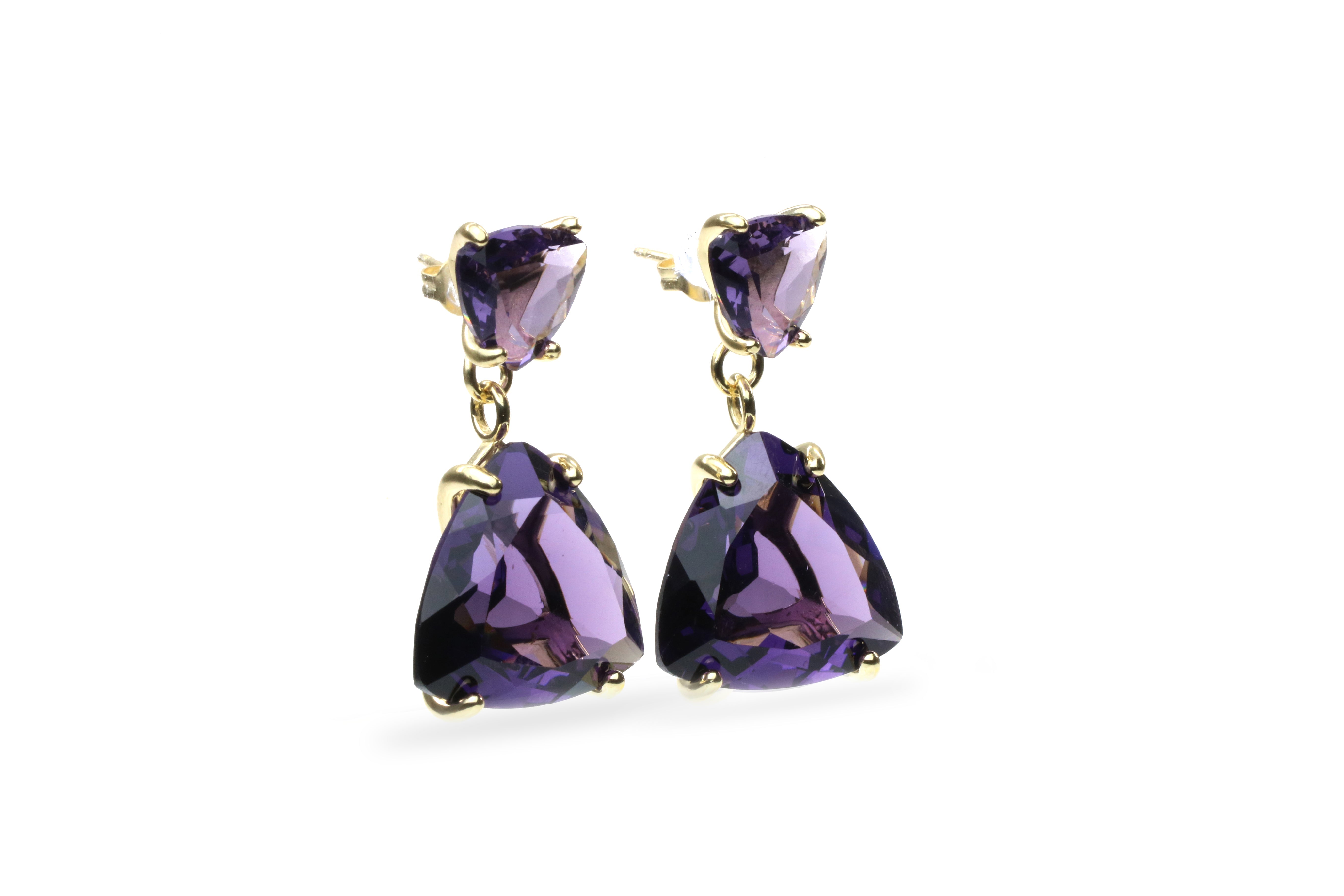 Custom Multi Stone Amethyst Earrings Earrings Anemone Jewelry