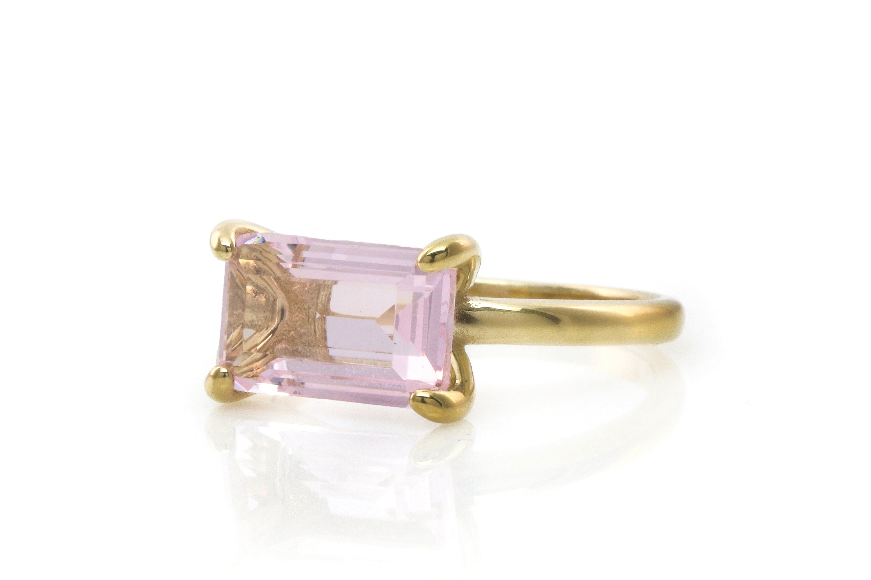 Amazing Rose Quartz Gold Filled Ring Rings Anemone Unique