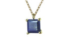 Lapis Lazuli Square Stone Gold Necklace necklaces Anemone Unique