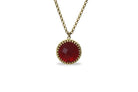 Vibrant Red Garnet Pendant Necklace necklaces Anemone Jewelry