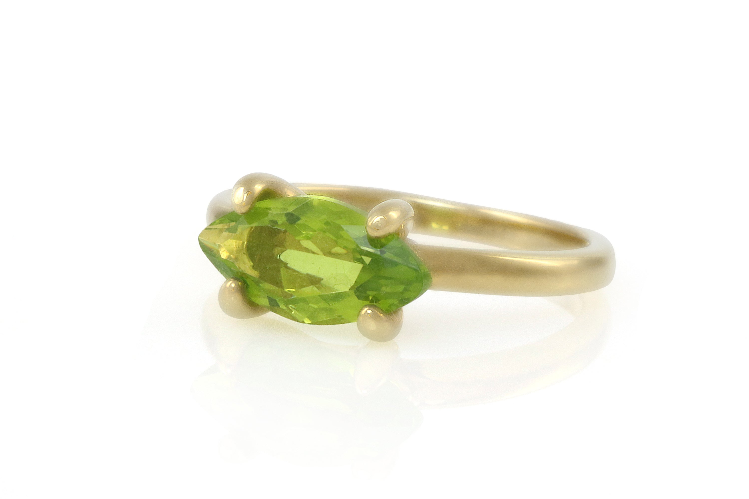 Marquise Peridot Gold Filled Ring Rings Anemone Unique