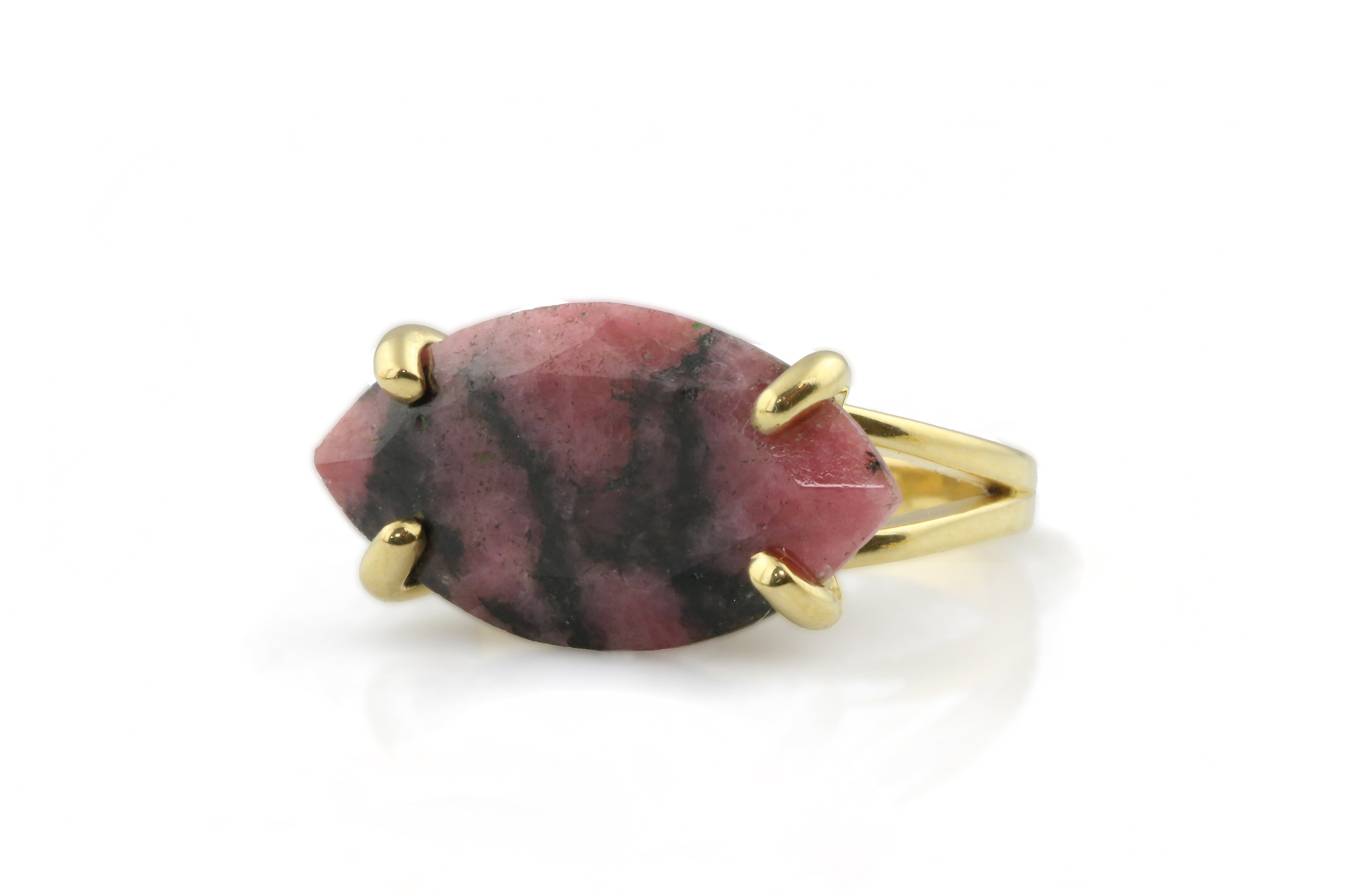 Rhodonite Stone Ring in 14k Gold Filled Rings Anemone Jewelry