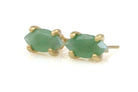 Green Aventurine Crystal Gold Earrings Earrings Anemone Unique
