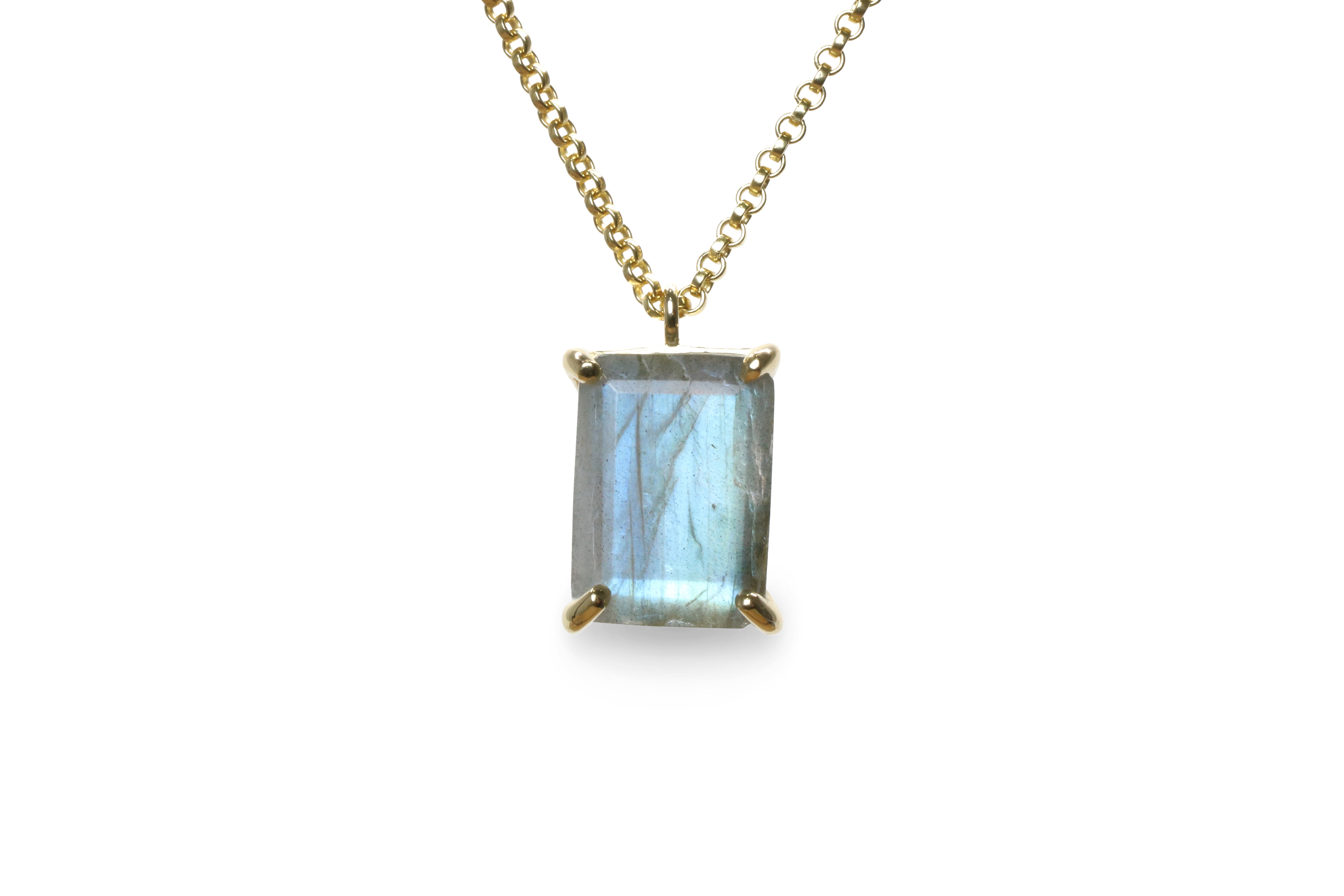 Labradorite Necklace in 14k Gold necklaces Anemone Jewelry