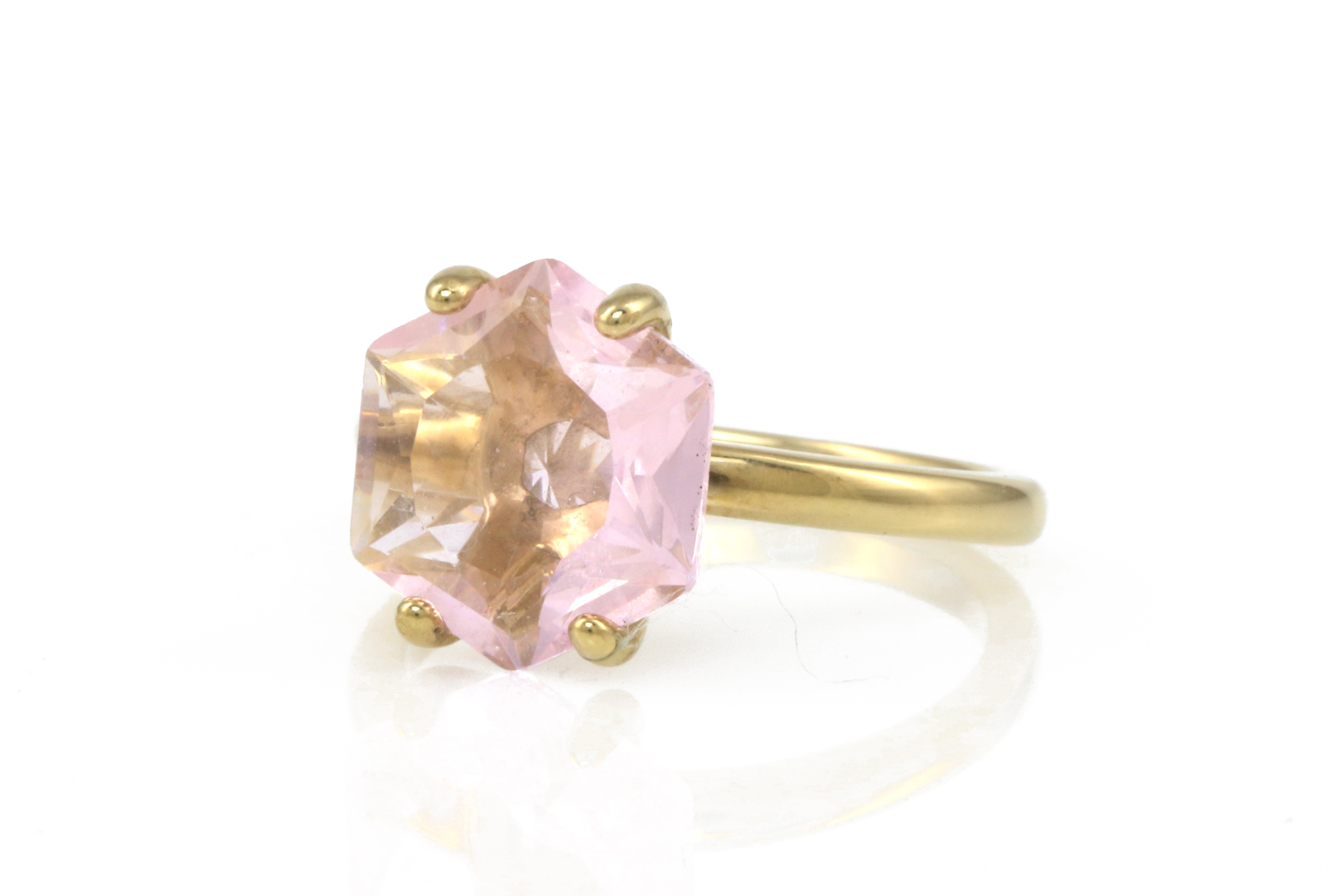 Darling Rose Quartz Gold Filled Ring Rings Anemone Unique