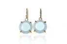 Decorative Aquamarine Earrings in Gold Earrings Anemone Jewelry