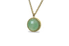 Luscious Green Aventurine Gold Necklace necklaces Anemone Jewelry