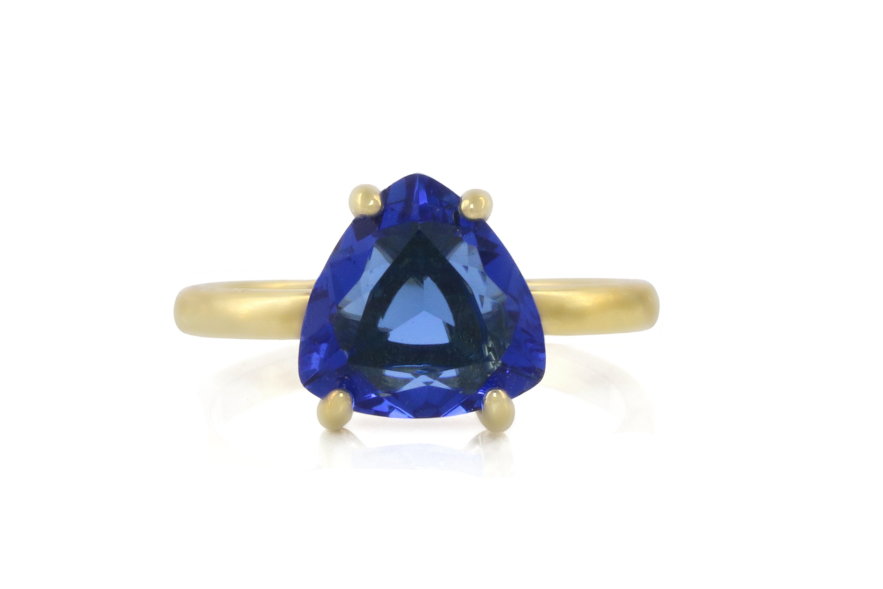 Vibrant Sapphire Gem Gold Ring Rings Anemone Unique