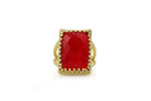 Fine Rectangle Ruby Ring in Gold Rings Anemone Jewelry
