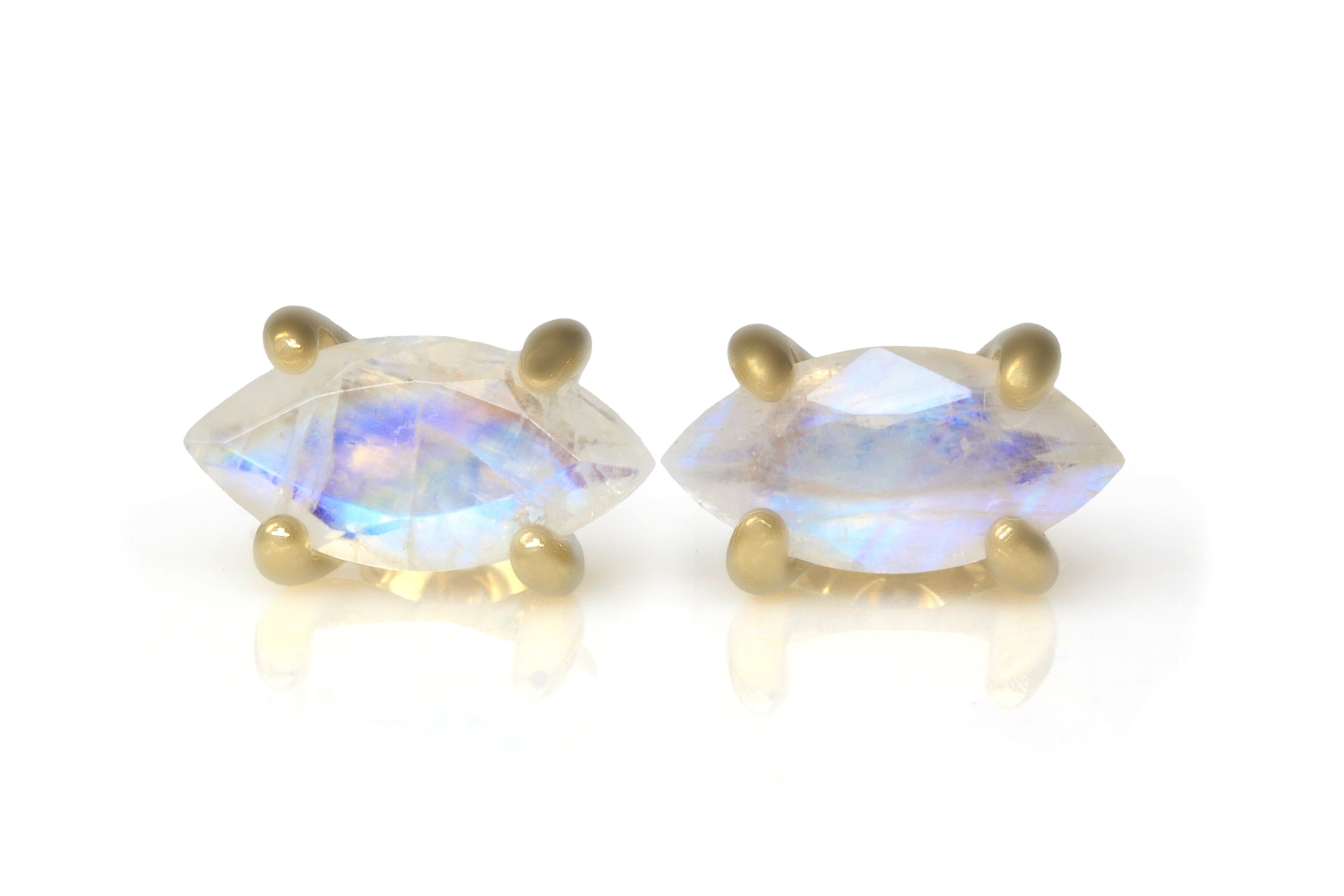 Unique Moonstone Earrings in Gold Earrings Anemone Unique