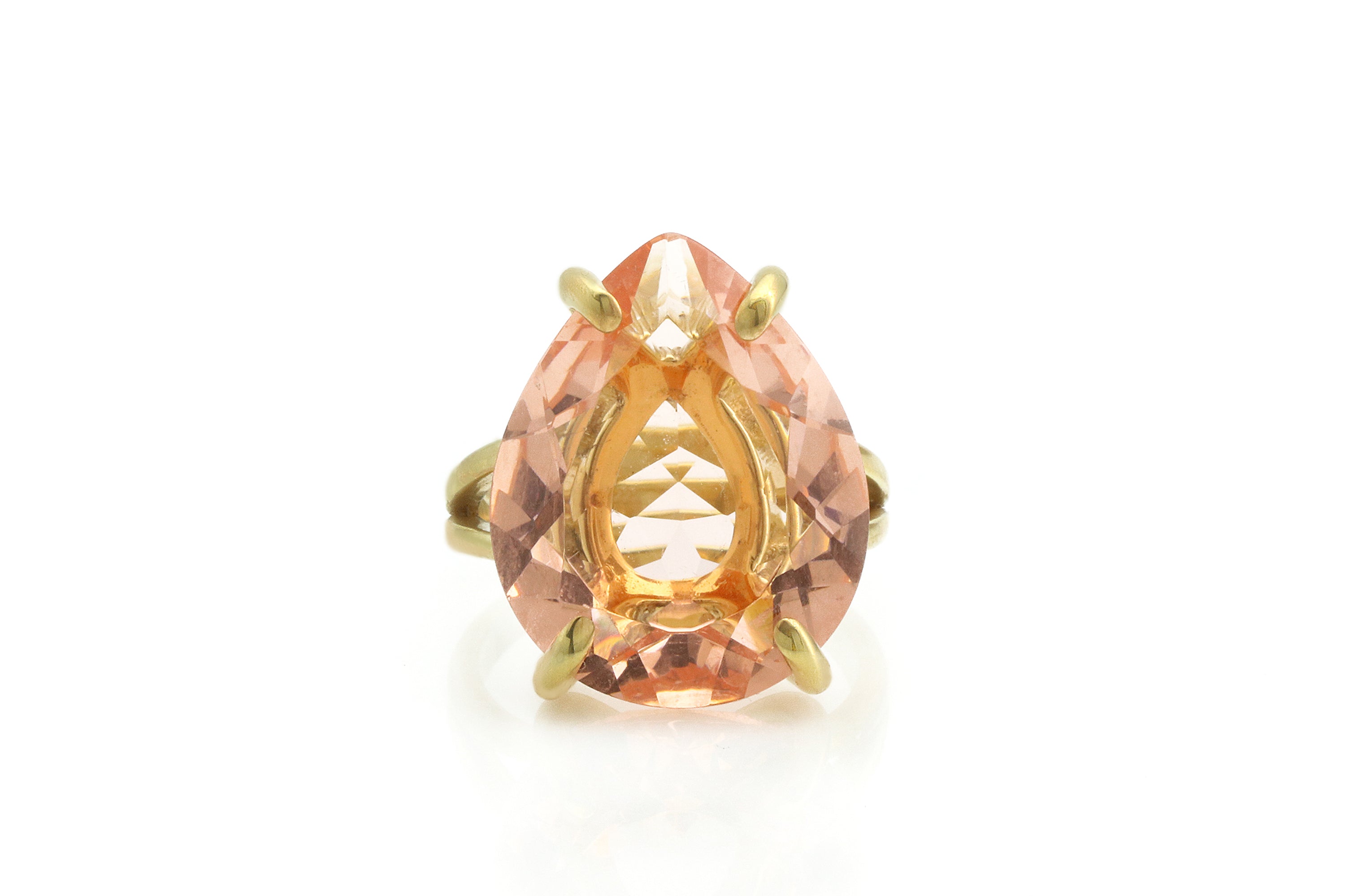 Pear Morganite Gold Filled Ring Rings Anemone Jewelry
