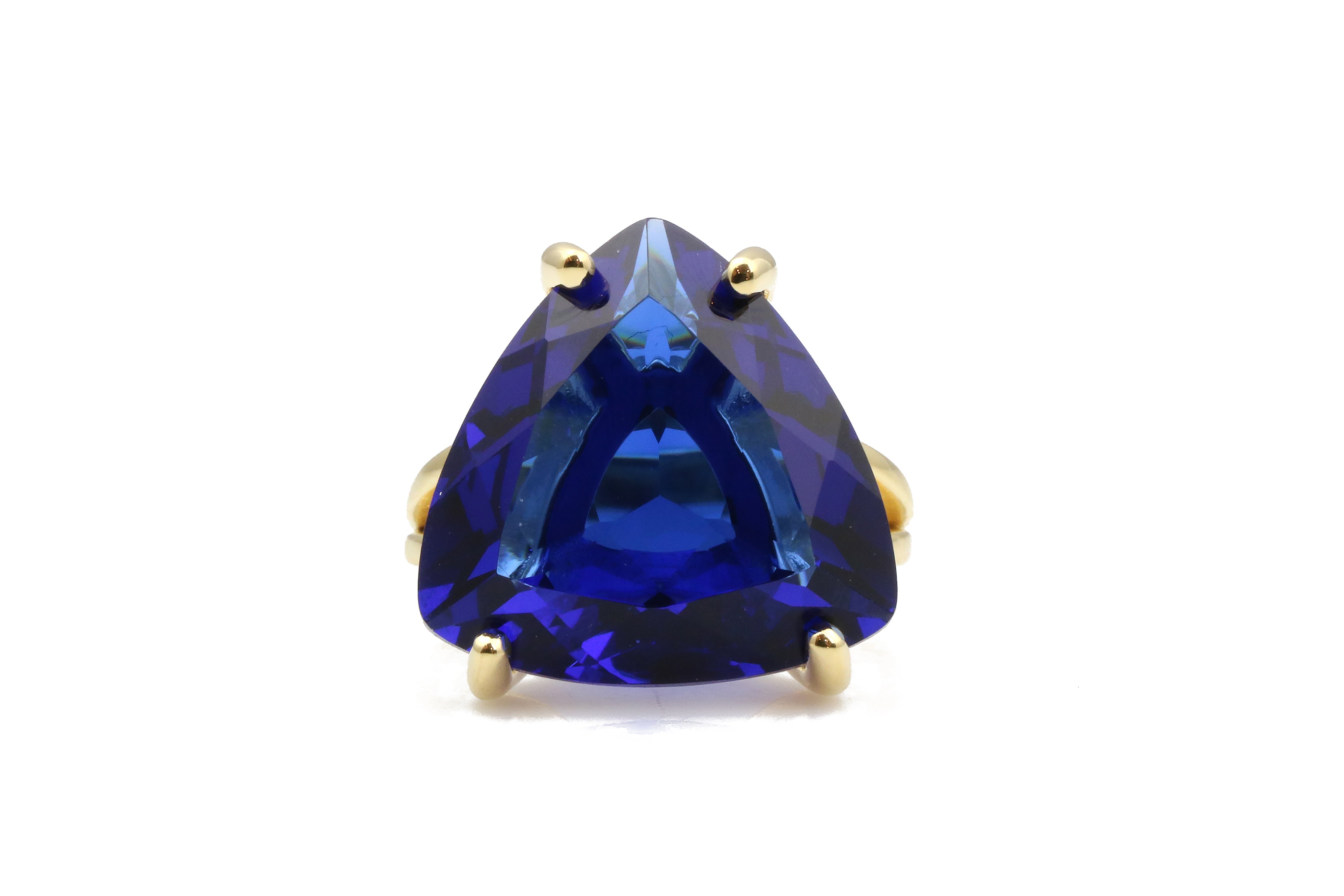 Vibrant Sapphire Rose Gold Ring Rings Anemone Jewelry