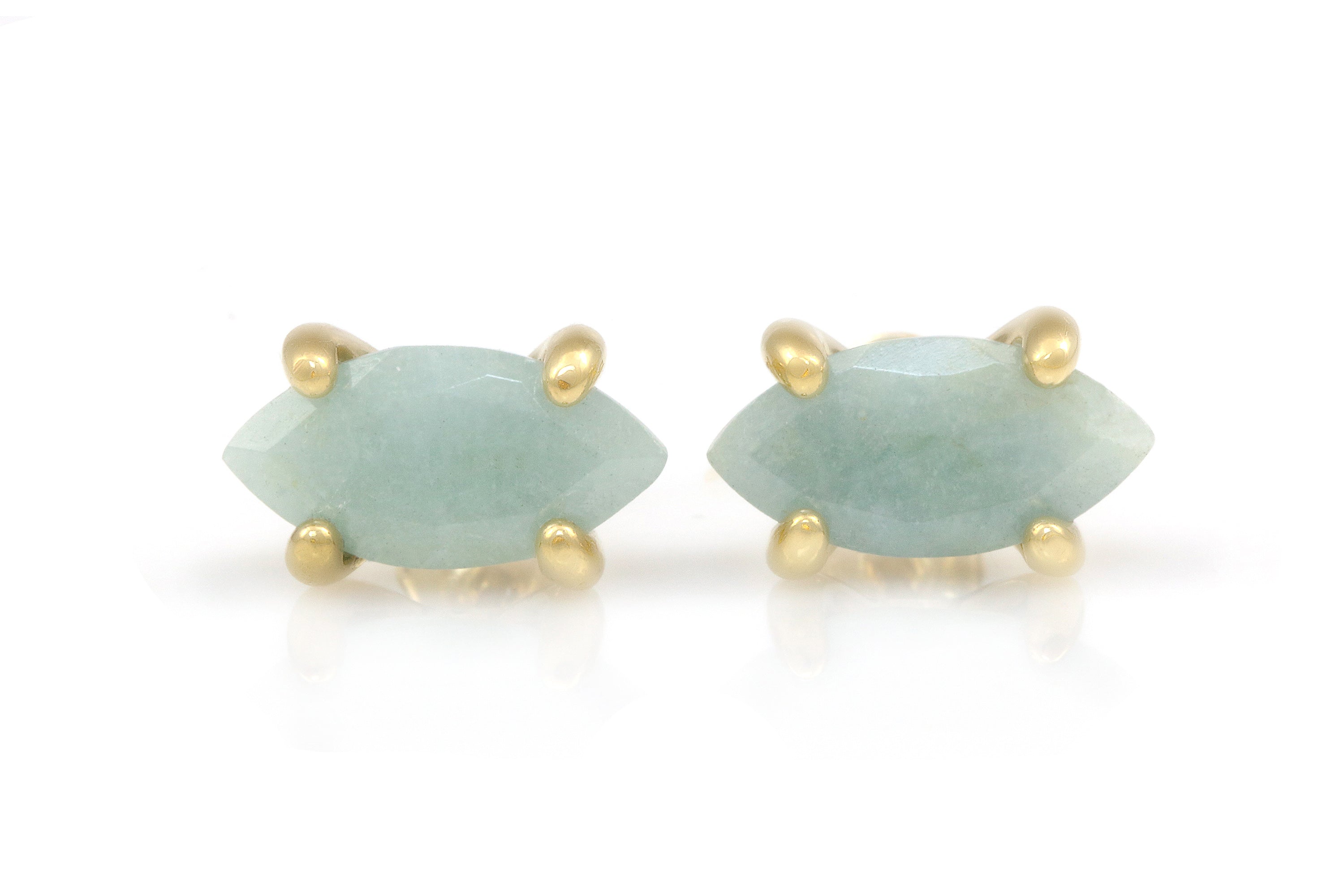 Minimalist Aquamarine Gold Filled Earrings Earrings Anemone Unique