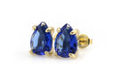Dainty Sapphire Gold Stud Earrings Earrings Anemone Unique