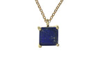 Lapis Lazuli Square Stone Gold Necklace necklaces Anemone Unique