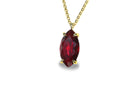 Marquise Garnet Pendant Necklace in 14k Gold Filled Anemone Jewelry