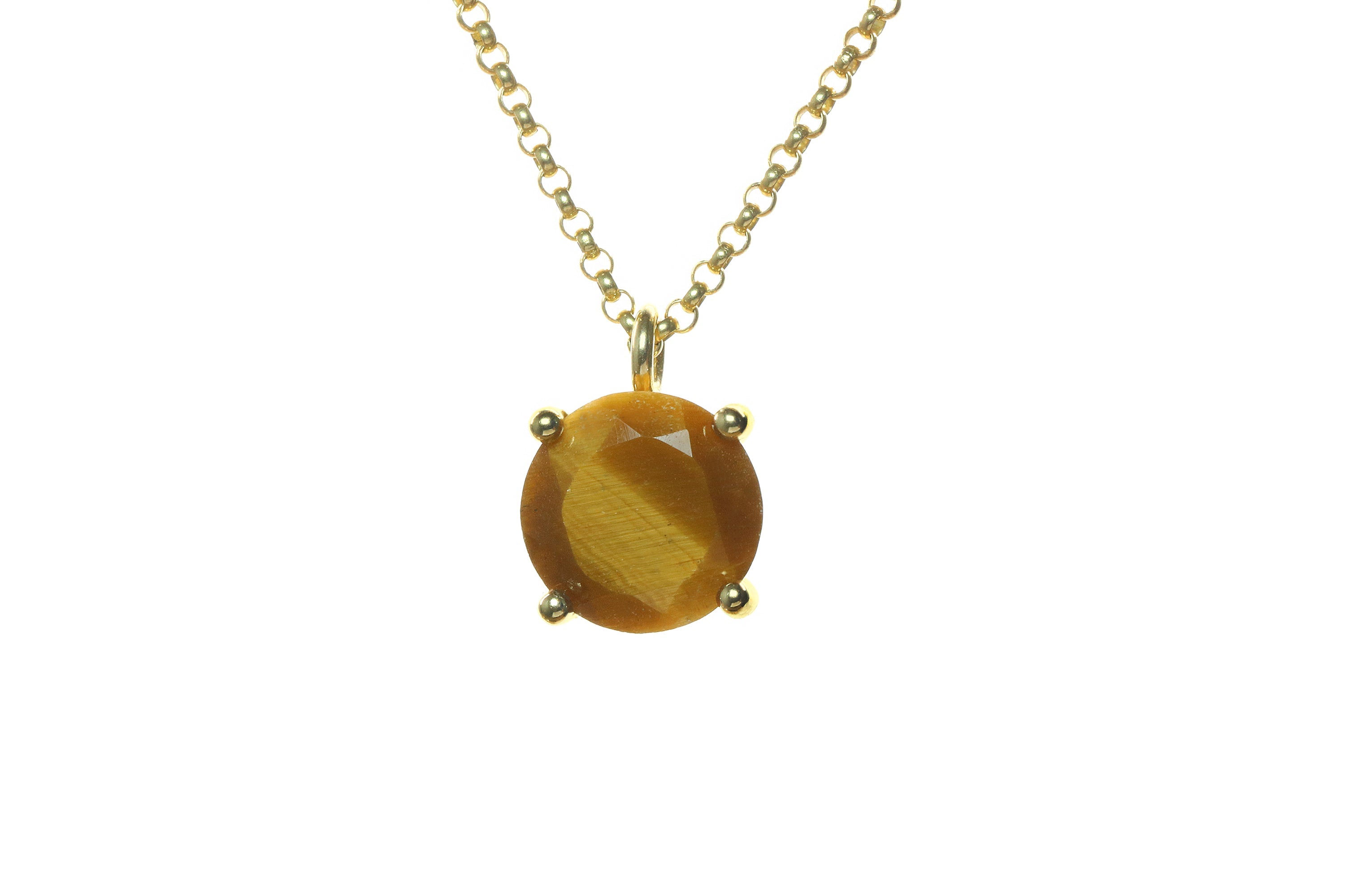 Unique Tiger Eye Gold Necklace necklaces Anemone Unique
