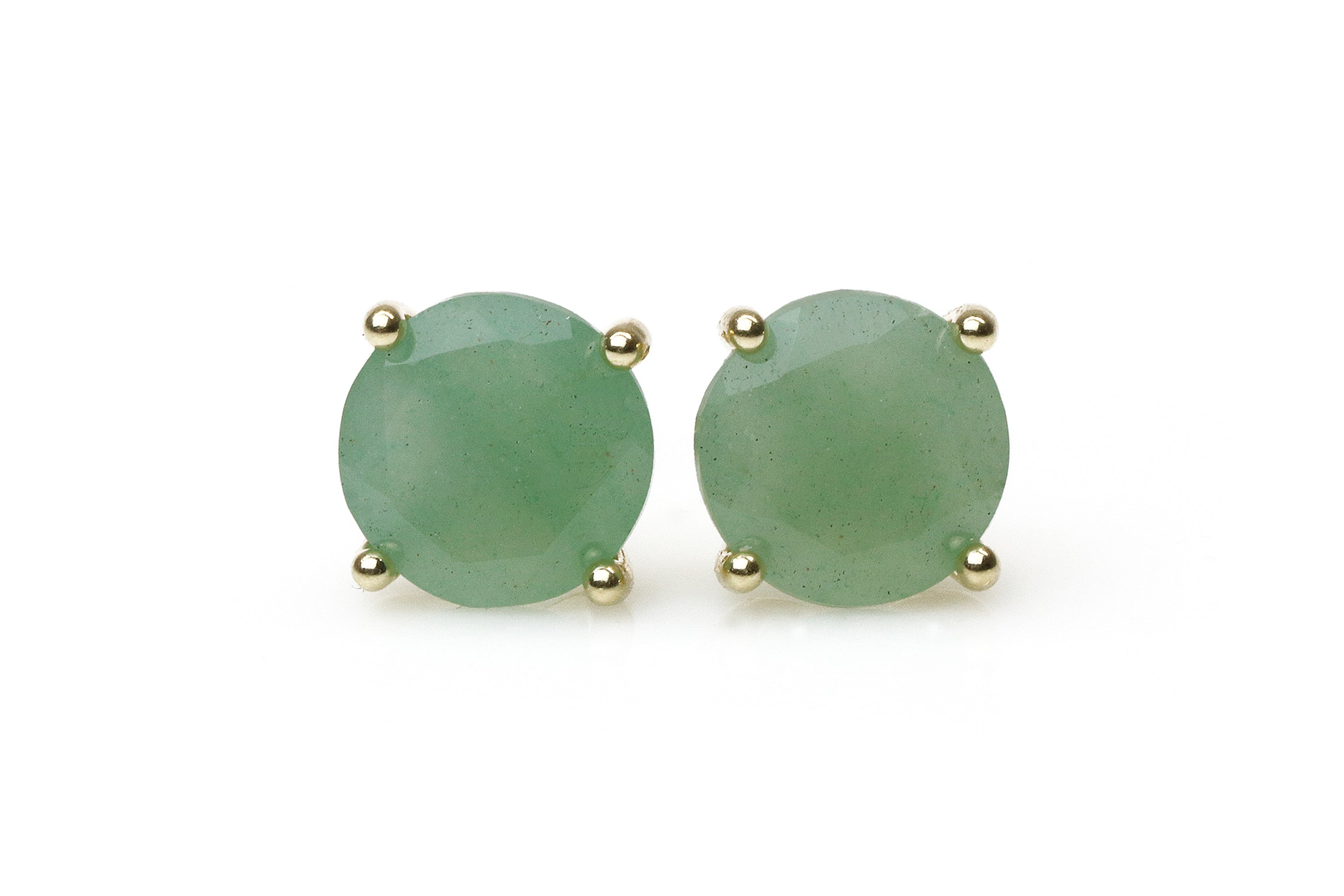 Green Aventurine Gold Earrings Earrings Anemone Unique