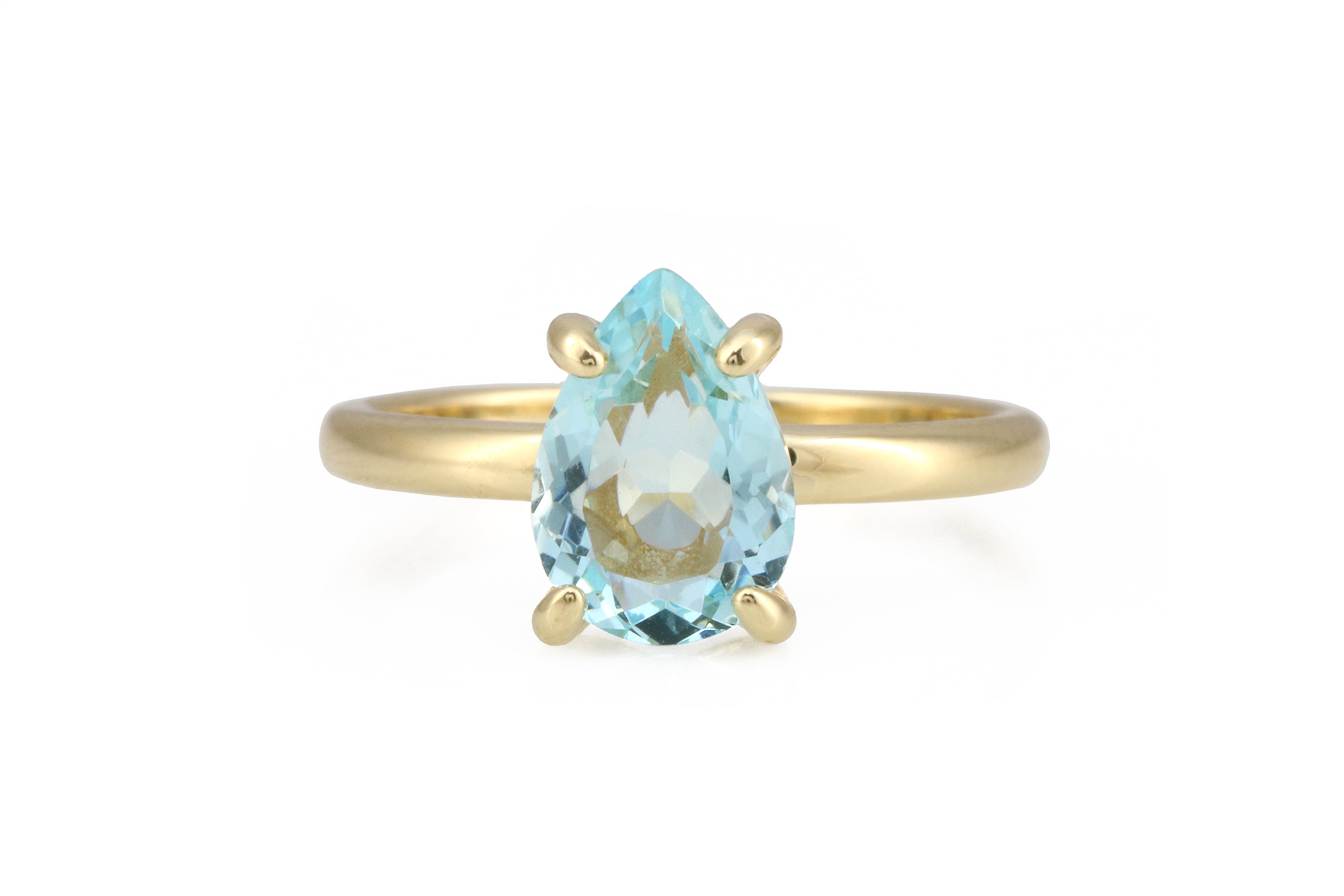 Alluring Topaz Ring in 14K Gold Rings Anemone Unique