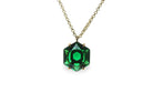 Lustrous Emerald Statement Necklace in Silver necklaces Anemone Jewelry