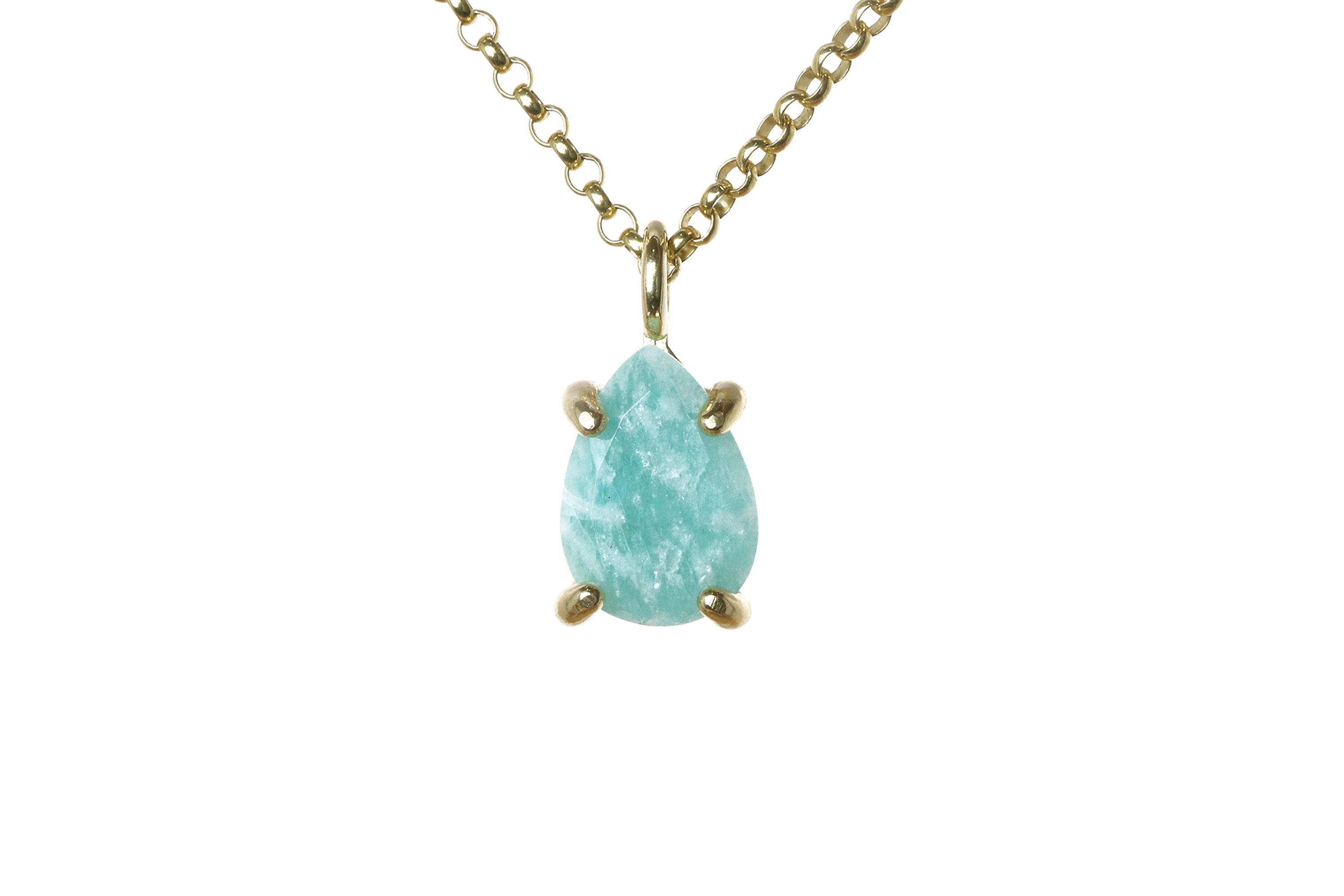 Delicate Amazonite Necklace in Gold necklaces Anemone Unique