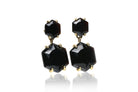 Bold Black Onyx Gold Stud Earrings Earrings Anemone Jewelry