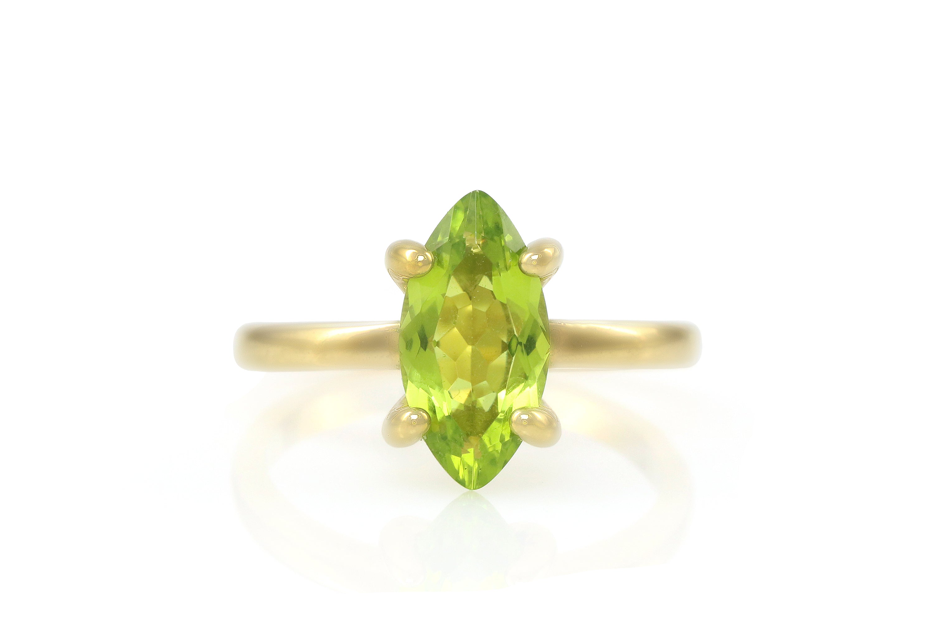 Stylish Peridot Gold Filled Ring Rings Anemone Unique