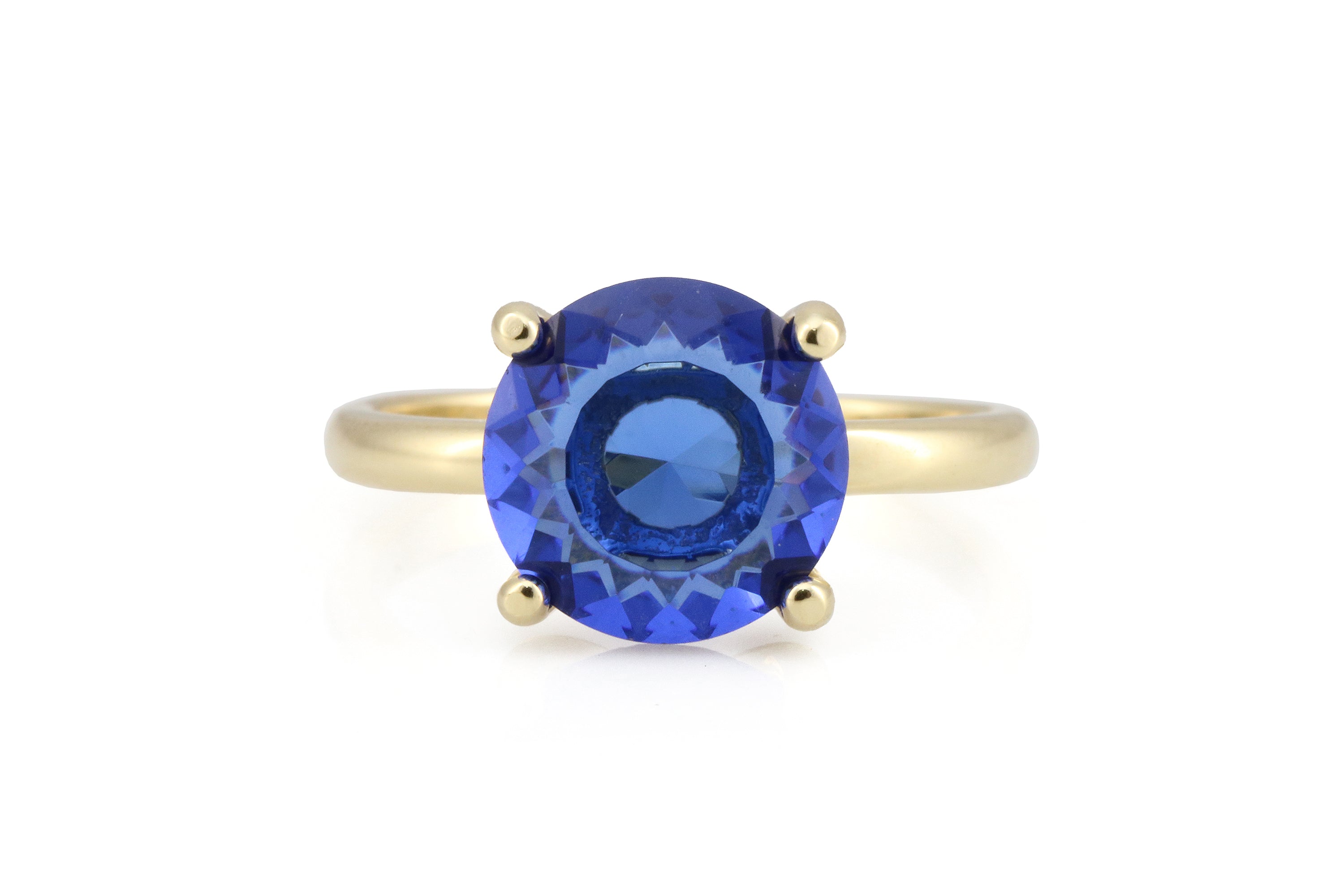 Stunning Sapphire Gold Filled Ring Anemone Unique