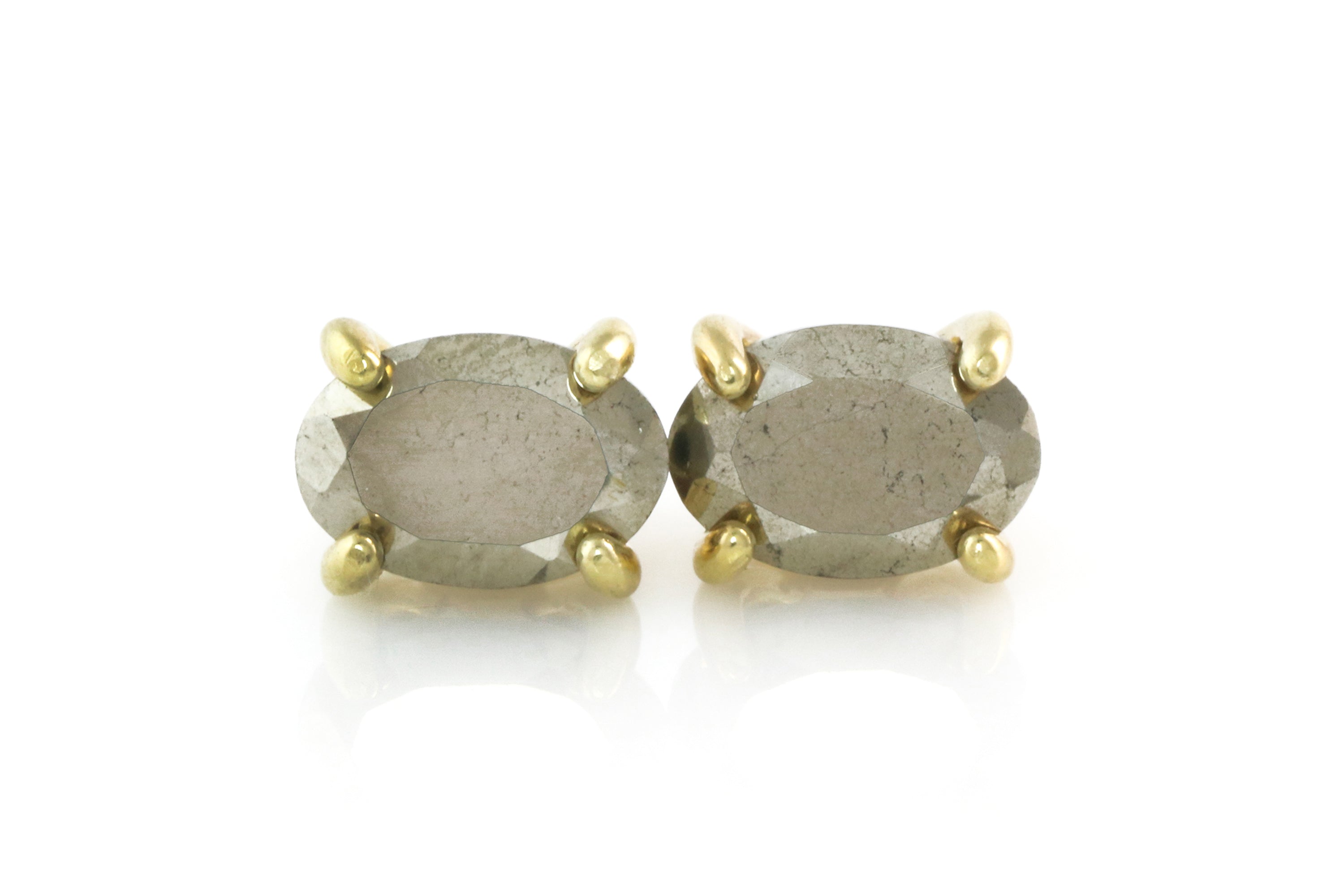 Sparkly Pyrite Earrings in 14k Gold Earrings Anemone Unique