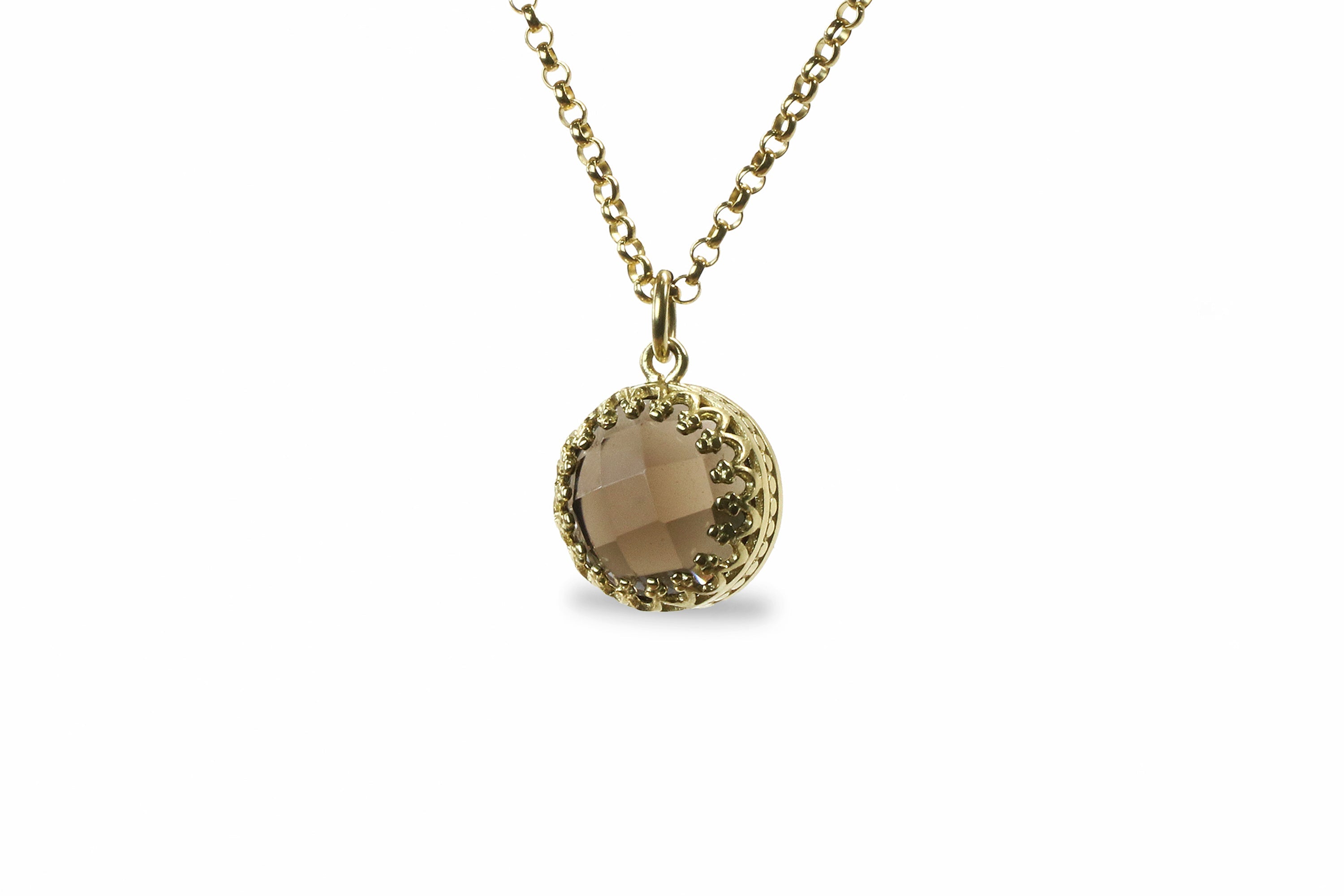 Charming Smoky Quartz Gold Filled Necklace necklaces Anemone Jewelry