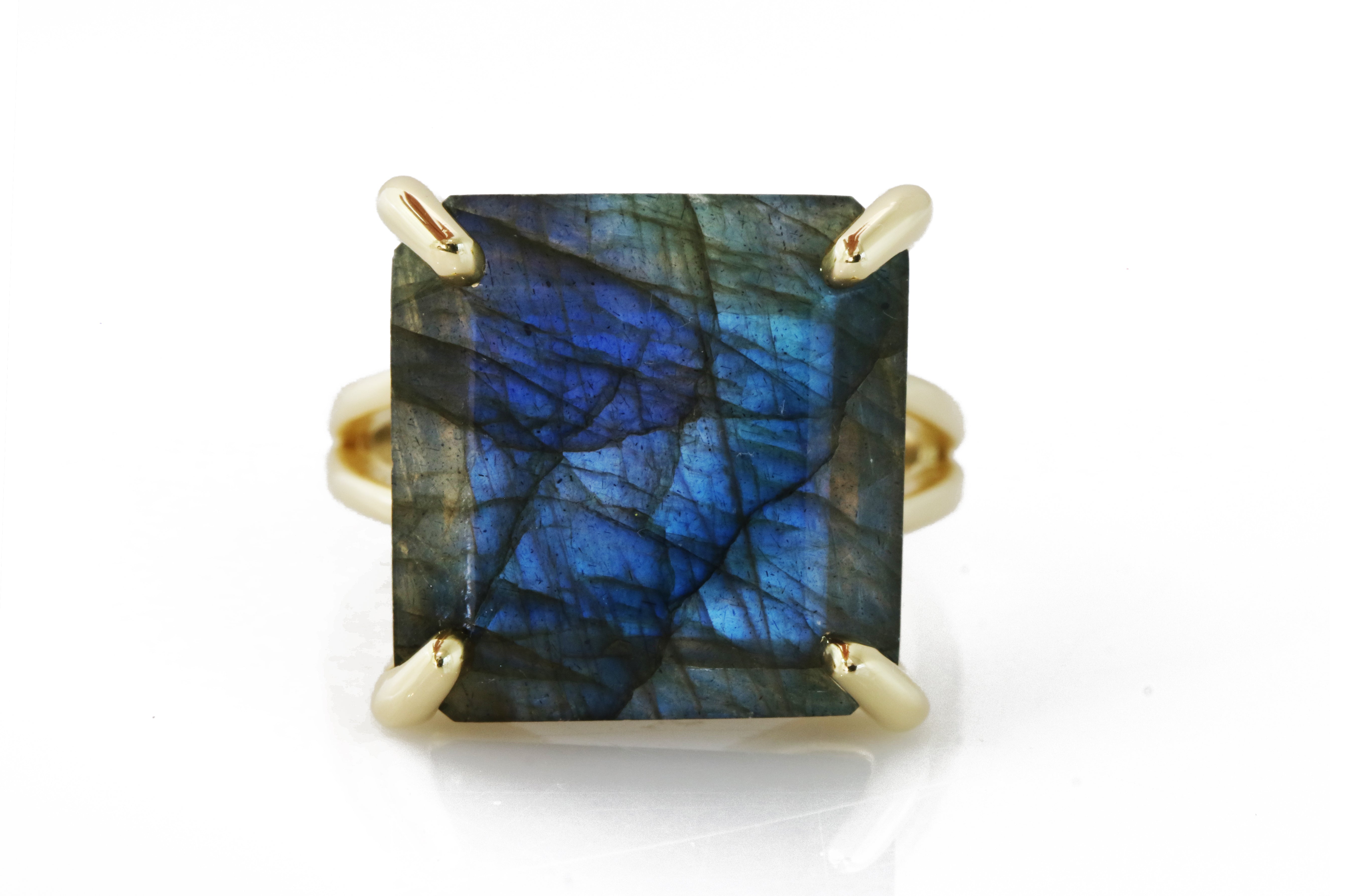 Cocktail Labradorite Ring in Gold Filled Rings Anemone Jewelry