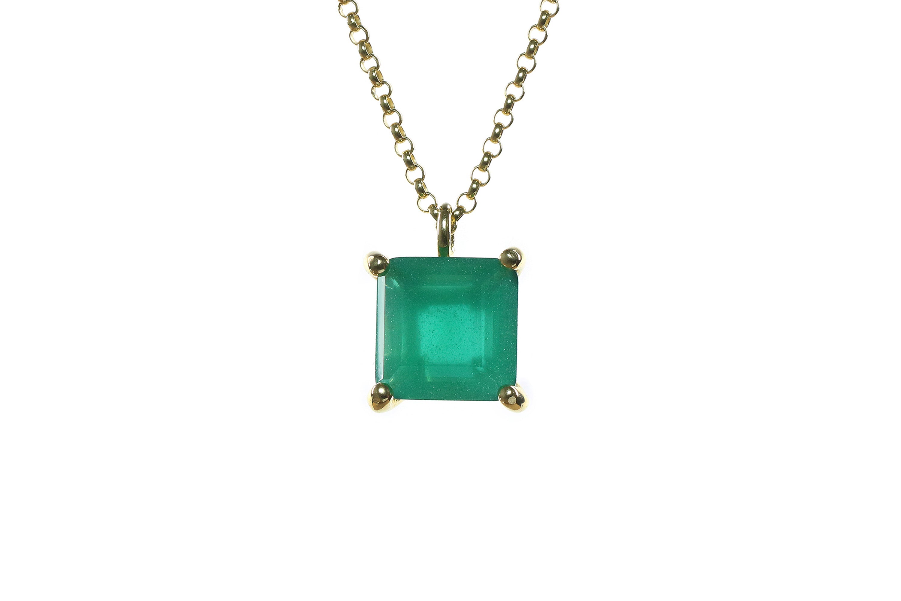 Onyx Pendant Gold Filled Necklace necklaces Anemone Unique