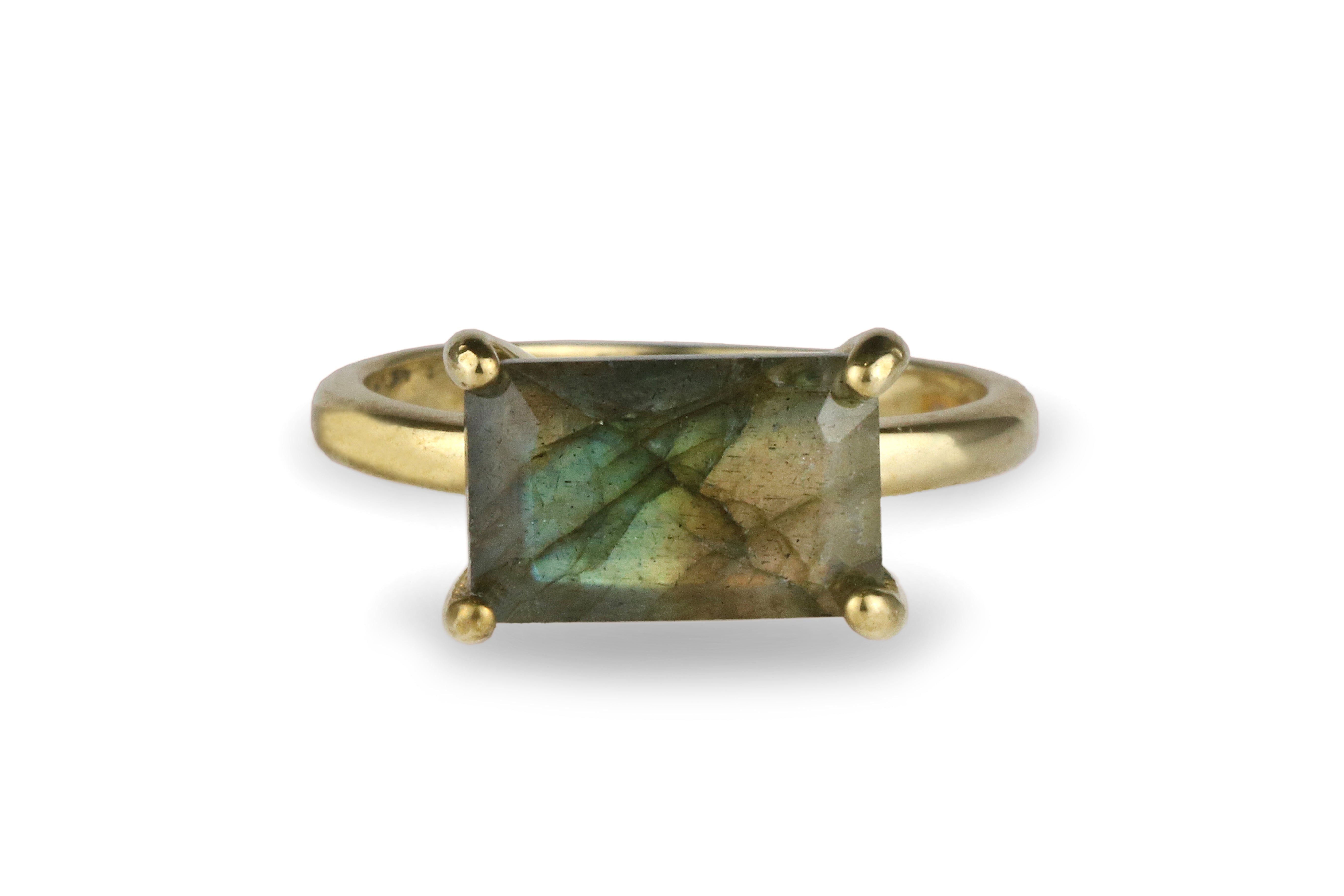 Unique Labradorite Ring in 14k Gold Rings Anemone Unique
