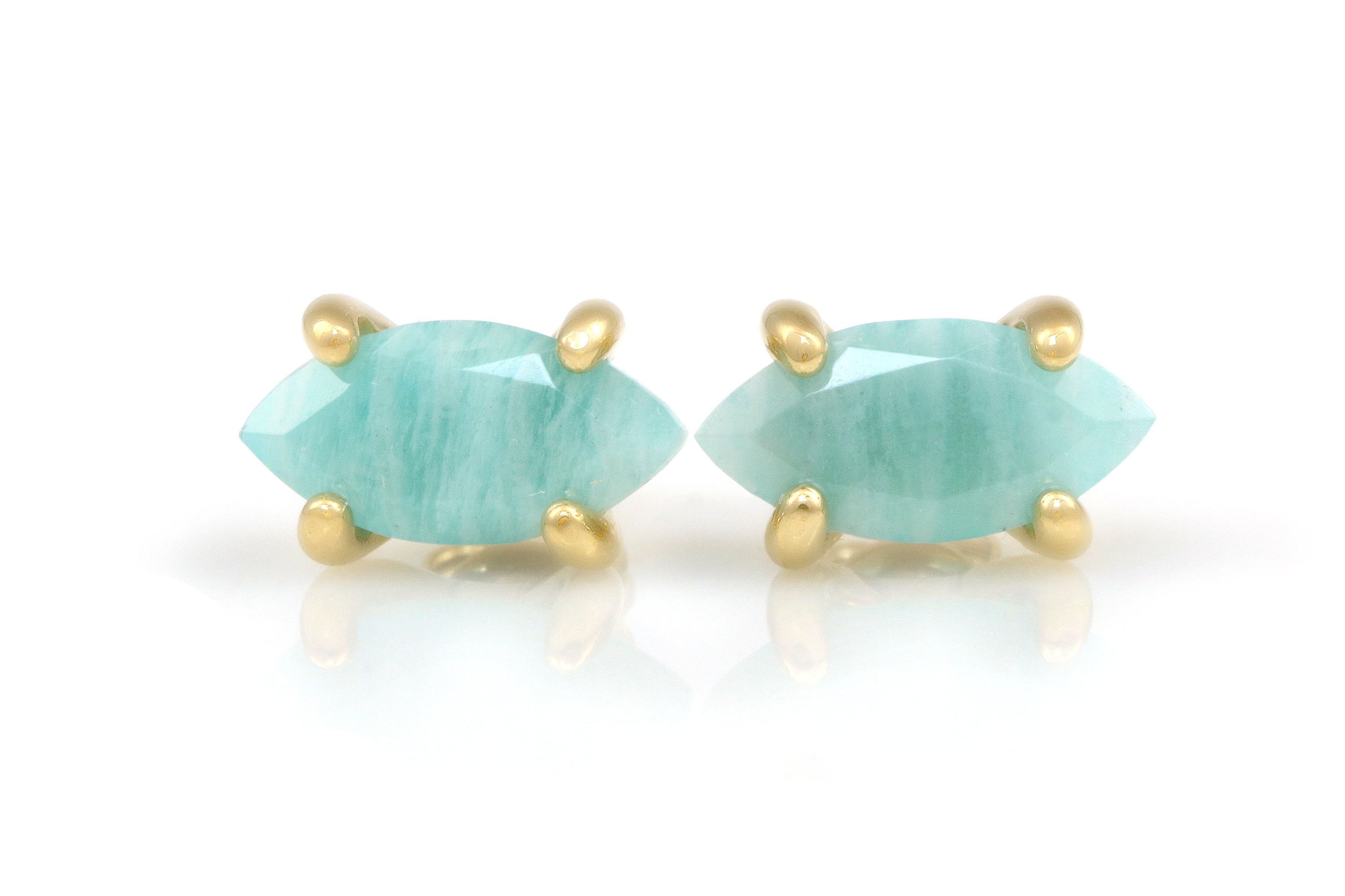 Marquise Amazonite Gold Filled Earrings Earrings Anemone Unique