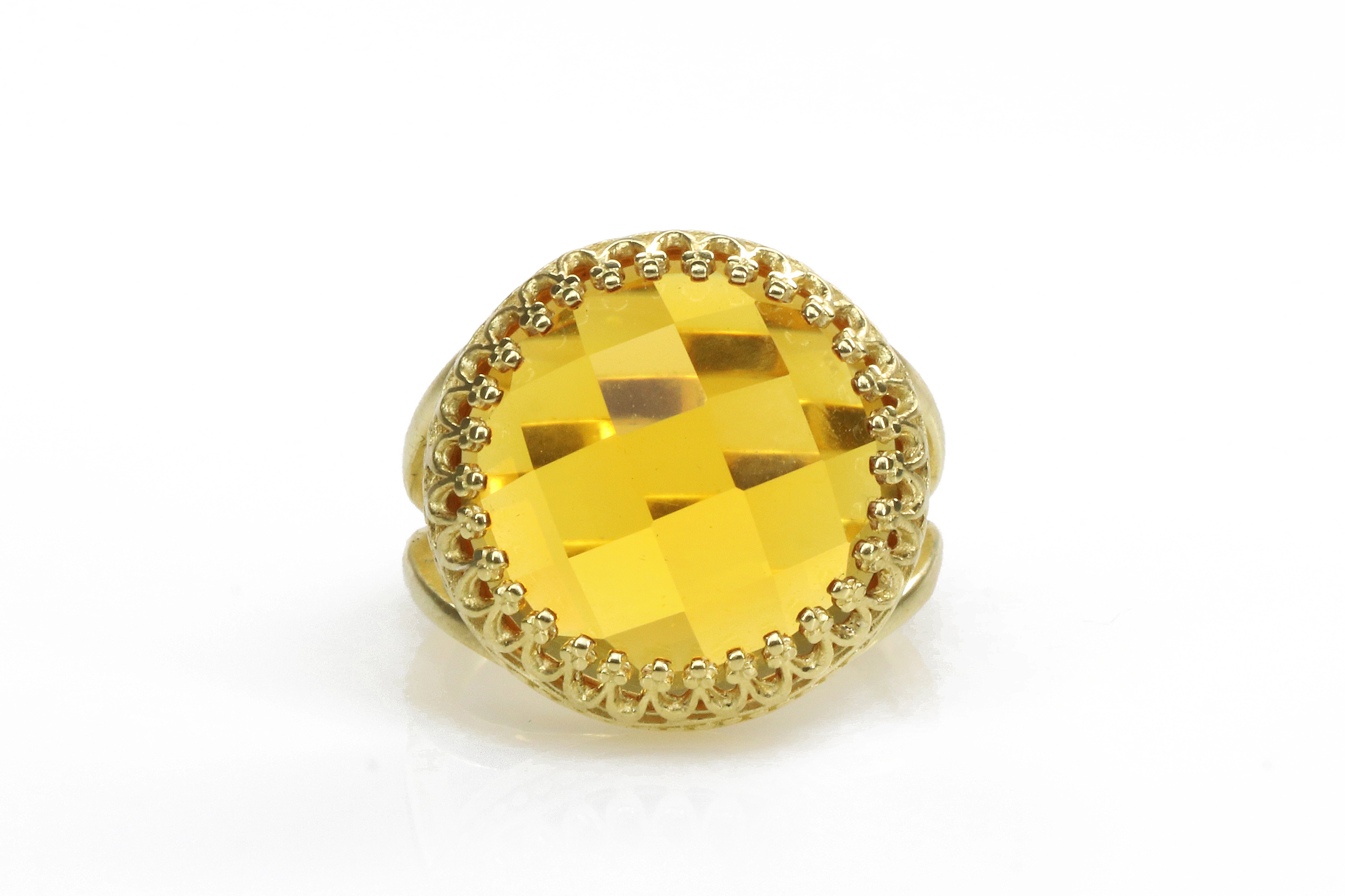 Citrine Ring in 14k Gold-filled Band Rings Anemone Jewelry