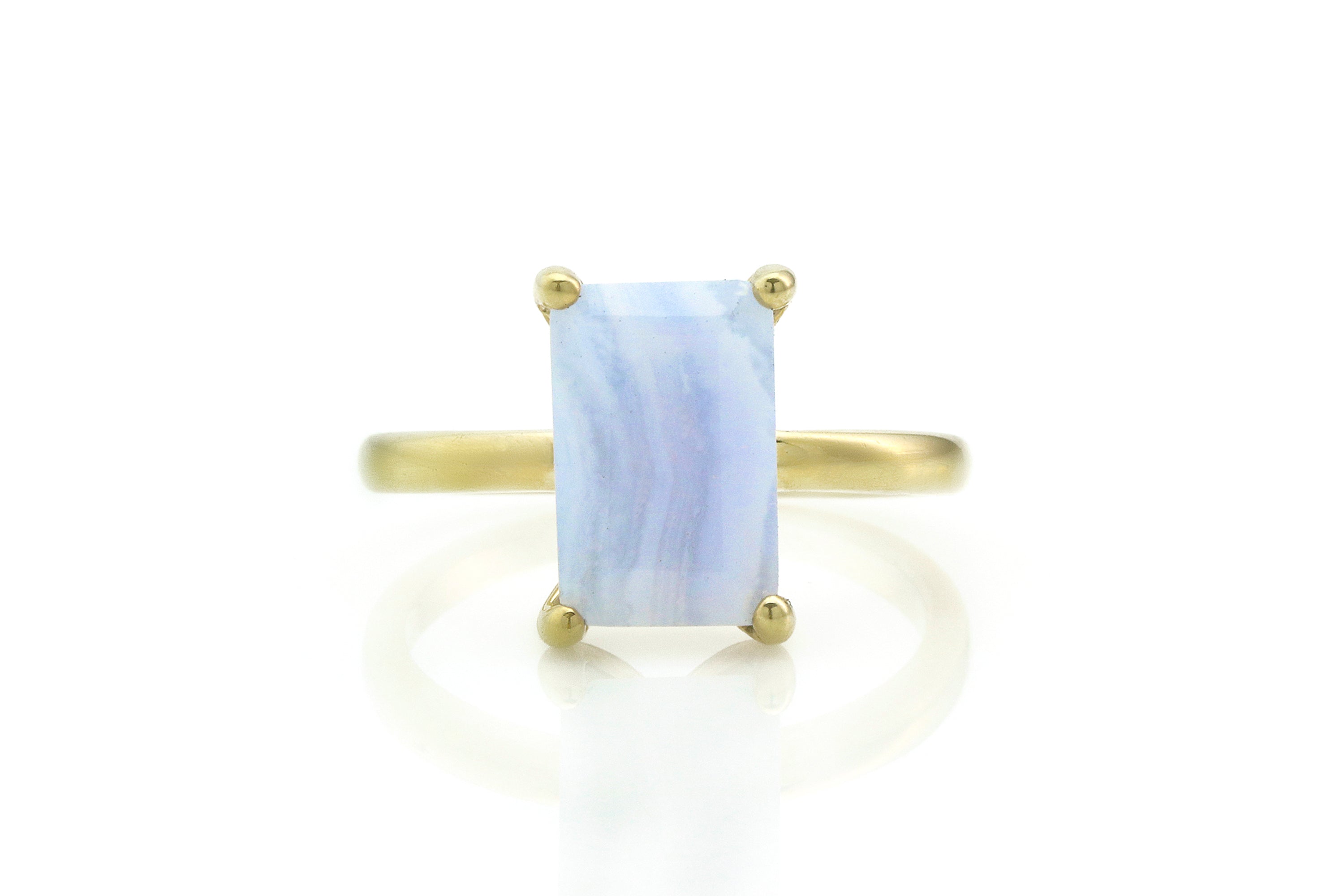 14K Gold Filled Lace Agate Ring Rings Anemone Jewelry