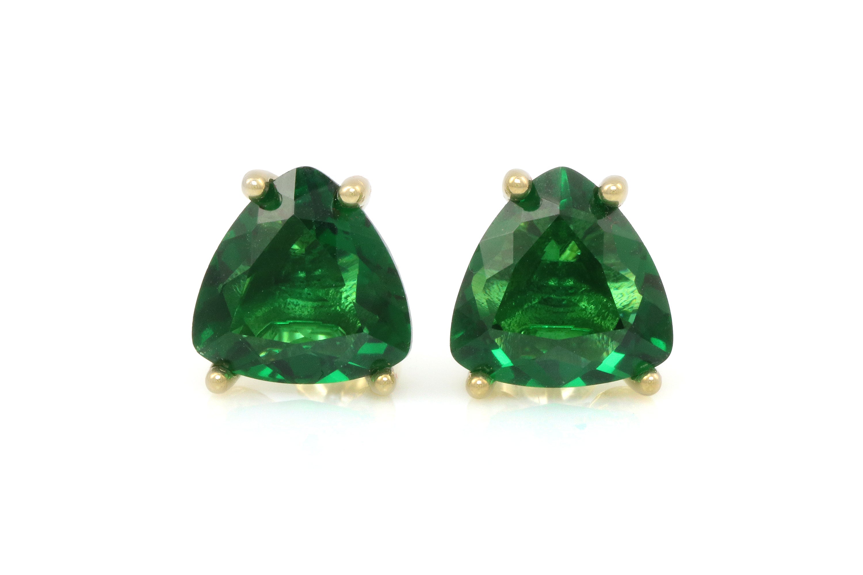 Artisan Gold Emerald Earrings Earrings Anemone Unique