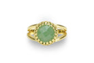 Aventurine in 14k Gold-filled Ring Band Rings Anemone Jewelry