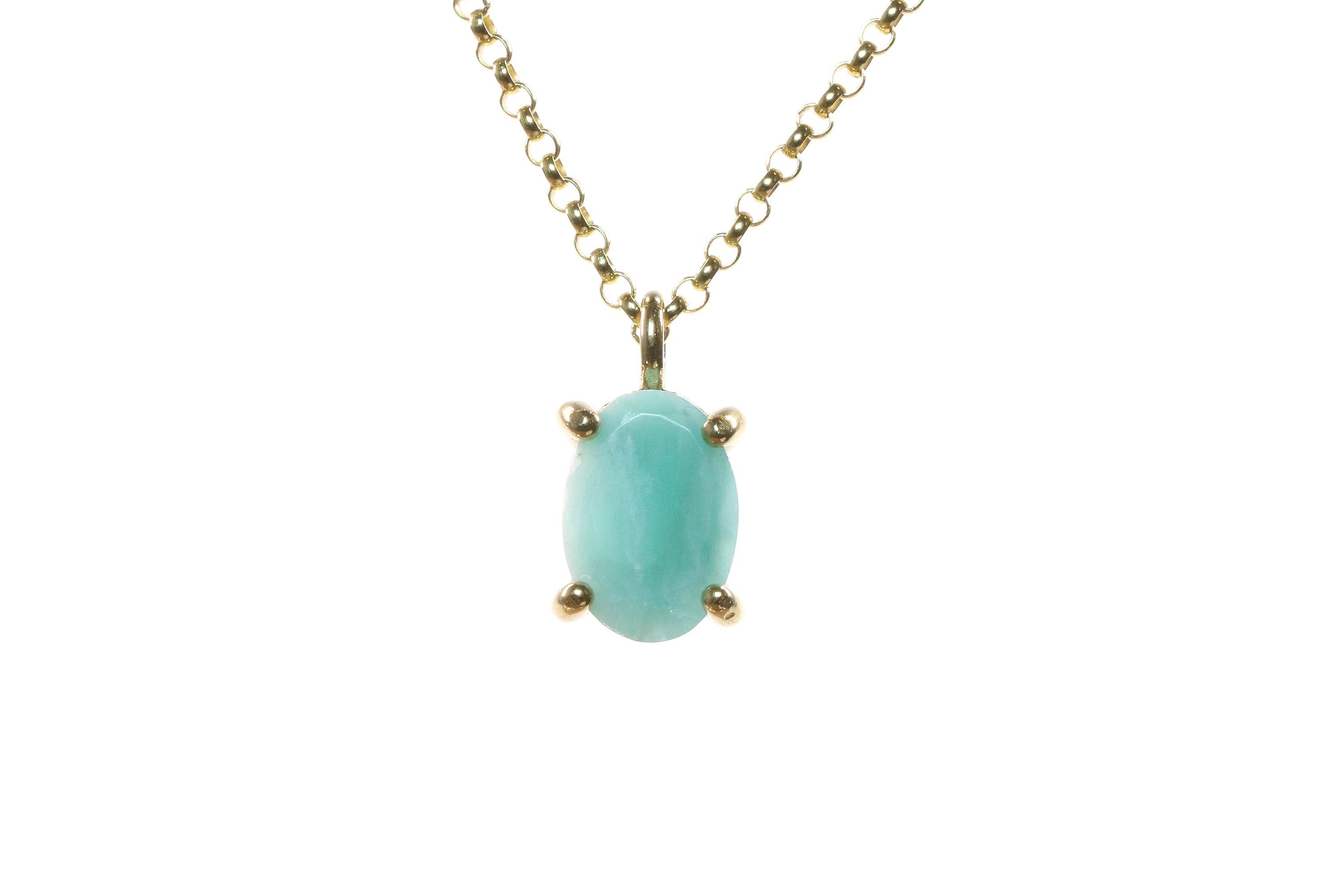 Dazzling Amazonite Gold Filled Necklace necklaces Anemone Unique