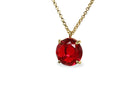 Round Ruby 14k Gold Necklace necklaces Anemone Jewelry