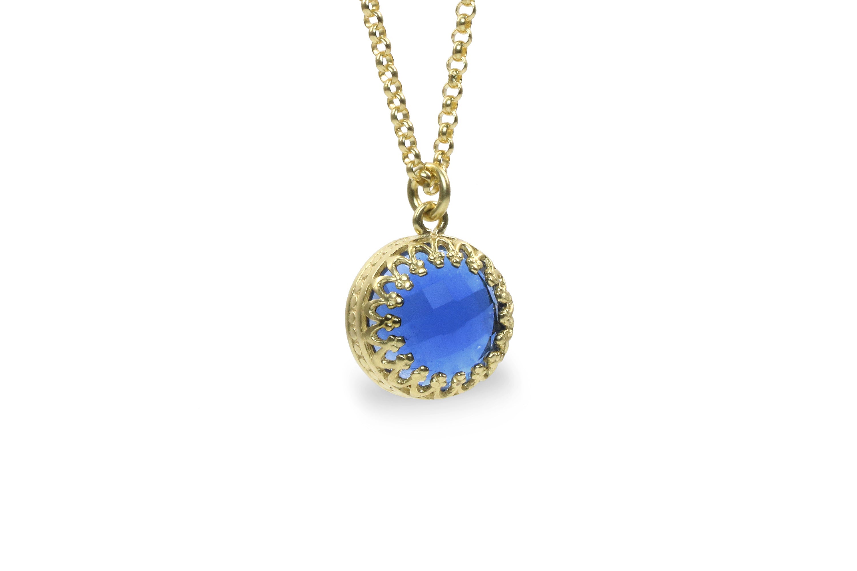 Delicate Sapphire Gold Filled Necklace necklaces Anemone Jewelry